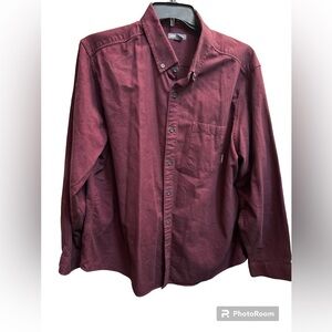 EDDIE BAUER Men’s Burgundy Classic
Heavyweight Cotton Shirt XXL Workwear EUC